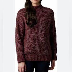 Columbia women's knit wool blend mock neck sweater size XS